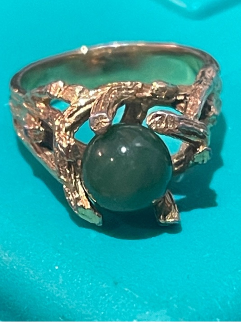 Jade Like/Natural Green Agate Ring